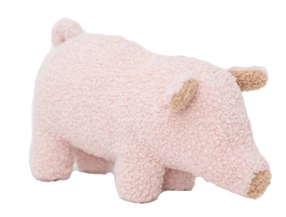 Schaukeltier Ferkel Pink - Polyester - 30 x 8 x 13 cm