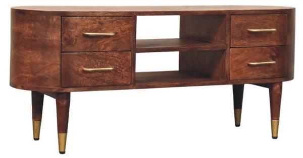 TV Lowboard Valenza Braun - Mango - 110 x 48 x 35 cm