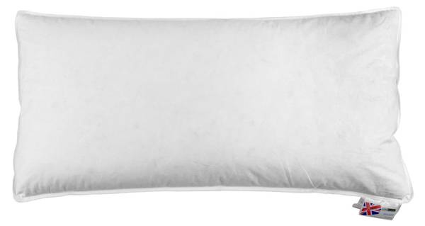 Kopfkissen Entenfedern Weiß - Textil - 40 x 15 x 80 cm