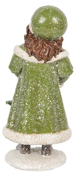 Dekorationsfigur Mädchen Xmas&Ude Grün - Kunststoff - 9 x 19 x 8 cm