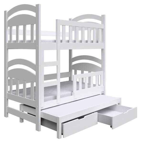 Etagenbett DUMBO 3 Weiß - Tiefe: 188 cm