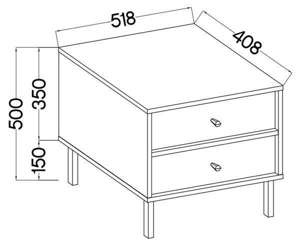 Table de chevet OKTIO Beige