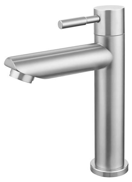 Spültischarmatur Waschtischarmatur BF142 Silber - Edelstahl - 14 x 5 x 26 cm