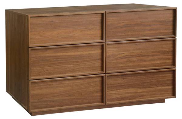 Kommode Kuba Braun - Holzwerkstoff - 43 x 75 x 120 cm