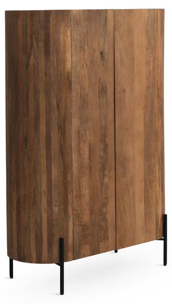 Servieskast  11387 bruin - deels massief hout - 100 x 140 x 40 cm