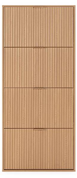 Schuhregal Lluvia Braun - Holzwerkstoff - 66 x 150 x 24 cm