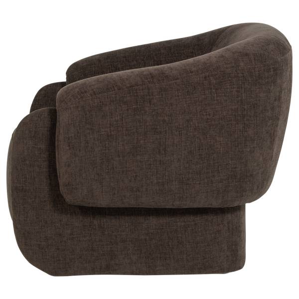 Sessel Moru Braun - Chenille - Microfaser - Polyester - 90 x 71 x 83 cm