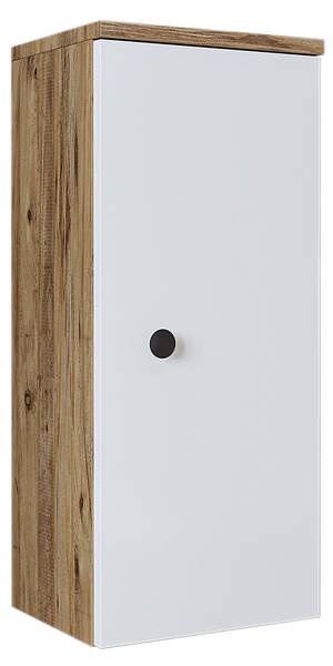 Hochschrank PUNTO Eiche Weiß Dekor