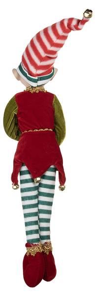 Decoratie Elf Xmas&Arlo rood - kunststof - 10 x 56 x 13 cm