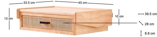 Wandnachttisch PITEA Rattan