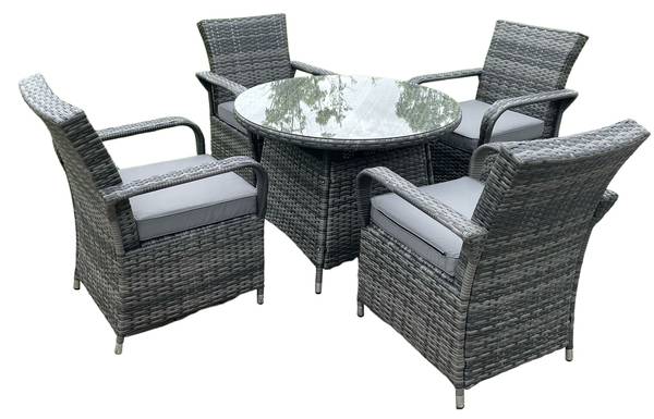 4-Sitzer Rattan Stuhl Gartenmöbel Set kaufen