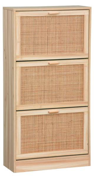 Schuhregal Camargue Beige - Holz teilmassiv - 24 x 118 x 60 cm