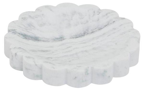 Porte-savon MARBY Blanc - Pierre - 12 x 1 x 12 cm