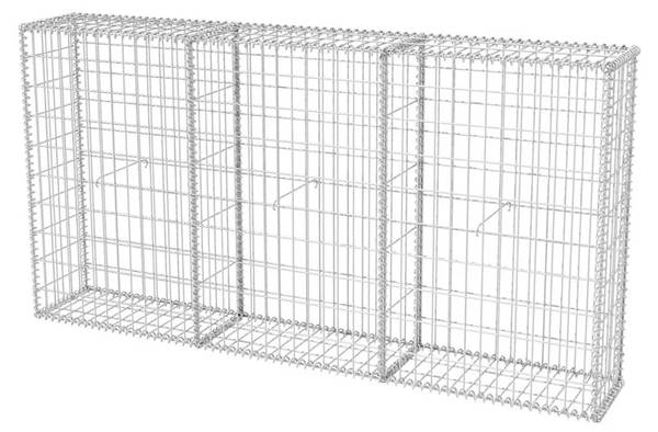 Gartenzaun DE781 Silber - Metall - 30 x 100 x 200 cm