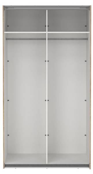 Schiebetürenschrank Como (2-türig) Braun - Holzwerkstoff - Textil - 119 x 221 x 67 cm