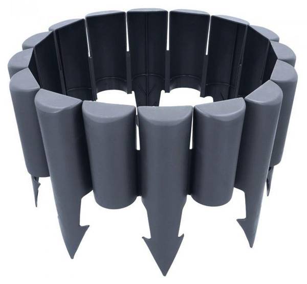 Gartenpalisade SET147 Grau - Kunststoff - 5 x 23 x 500 cm