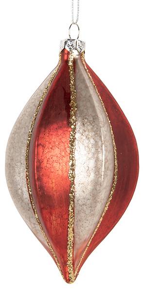 Weihnachtskugel 53903 Silber - Glas - 7 x 13 x 7 cm