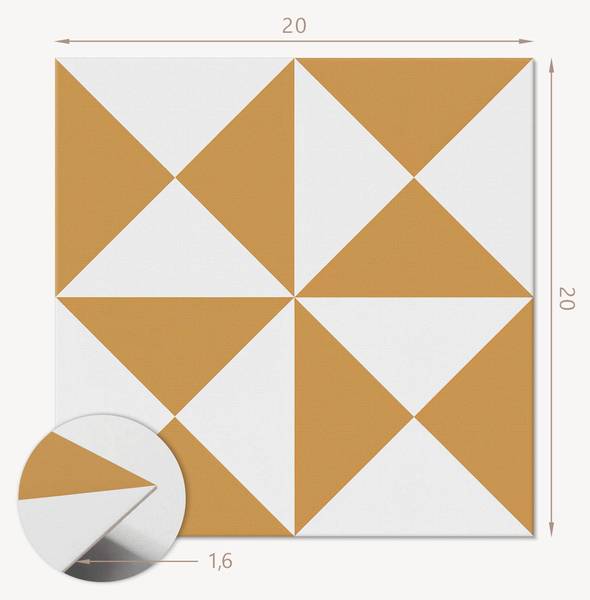 Vinylfliese DreieckeGeo 20er-Set 20 x 20 cm