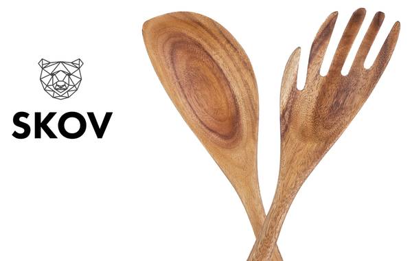 Salatbar SKOV 2-Teilig Braun - Keramik - 7 x 2 x 26 cm