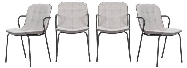 Stoelen ZÉLIE, set van 4 lichtgrijs
