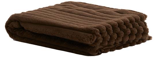 Plaid VAJEN Braun - Textil - 130 x 1 x 170 cm