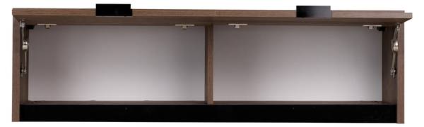 Hängeschrank Denver Schwarz - Braun - Holzwerkstoff - 120 x 32 x 35 cm