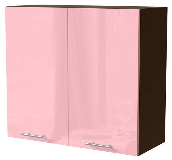 Hängeschrank BRERRA Grau - Pink - Stahl - 80 x 72 x 33 cm