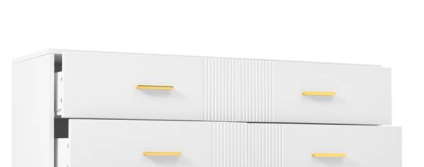 Sideboard Braxuins Weiß - Holzwerkstoff - 120 x 76 x 40 cm