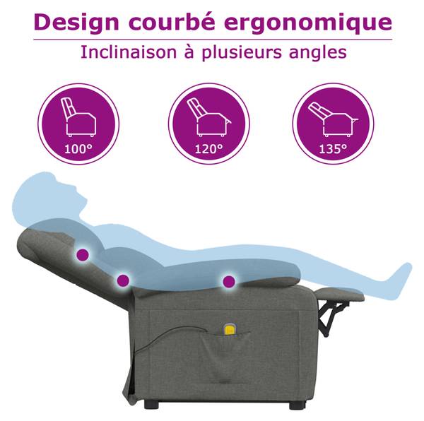 Fauteuil de massage 3003091 289811 Marron - Métal - Textile - 74 x 102 x 99 cm