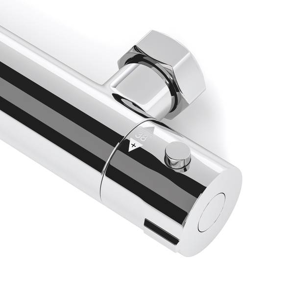 Duschsystem Mit Thermostat Cielo Silber - Metall - 13 x 70 x 10 cm