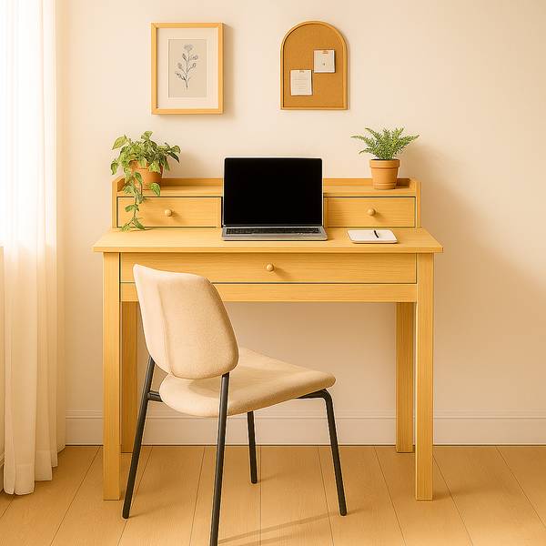 Schreibtisch DEVAKI LT WD Braun - Holzwerkstoff - 50 x 90 x 100 cm