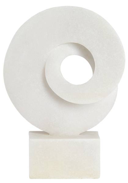 Ornament NOXEN wit - kunststof - 9 x 38 x 27 cm