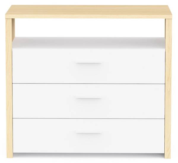 Ladekast HEVA wit - plaatmateriaal op houtbasis - 44 x 82 x 93 cm