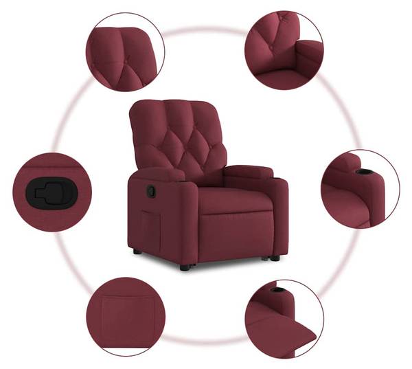 Relaxsessel mit Aufstehhilfe 3032388-1 Rot - Rotbraun