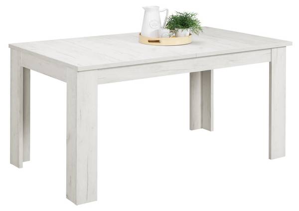 Esstisch 2184 Weiß - Holzwerkstoff - 160 x 76 x 90 cm