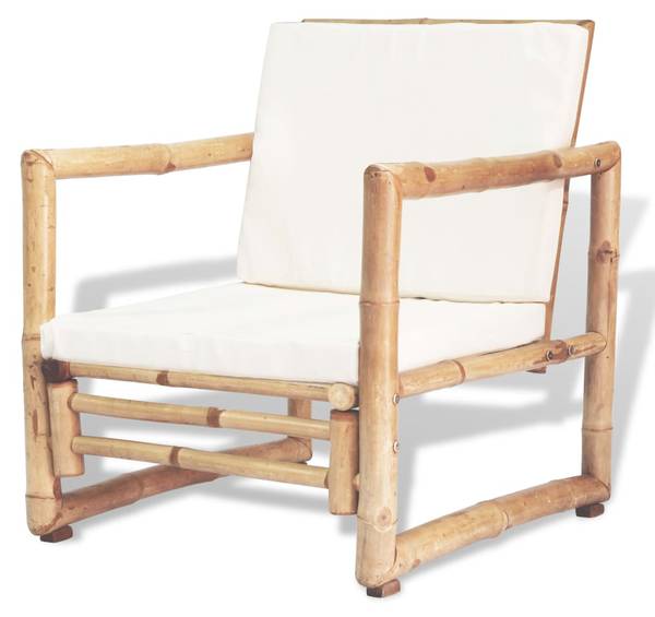Tuinset 3012872 set van 4 wit - polyester - 50 x 45 x 90 cm