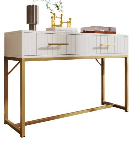 Schminktisch  M1662 Weiß - Holzwerkstoff - 100 x 75 x 45 cm