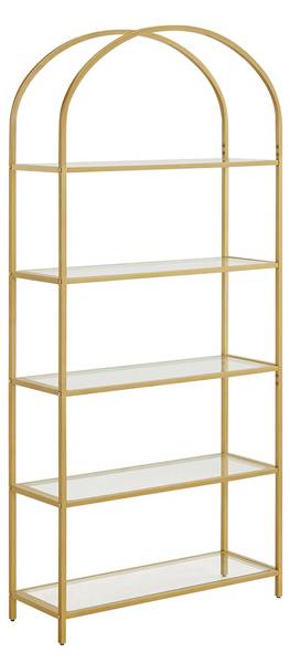 Bücherregal Tripoli Gold - Metall - 83 x 184 x 31 cm