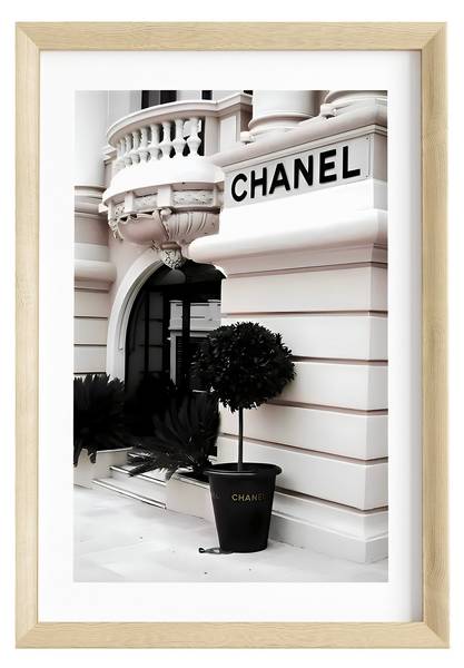 Poster Chanel Boutique Schwarz - Weiß - 21 x 30 cm