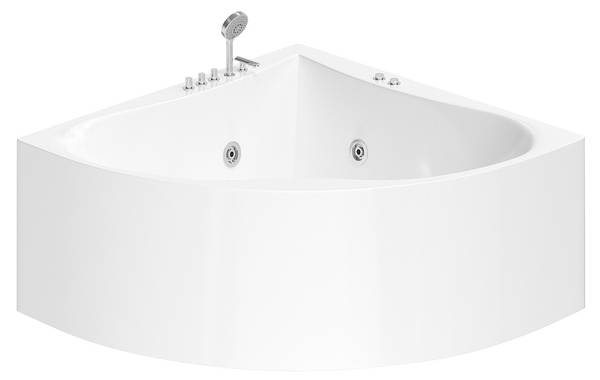 Baignoire balnéo AGYNESS Blanc - Fibres naturelles - 135 x 57 x 135 cm