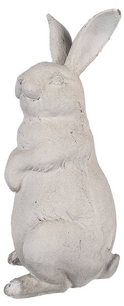Beeld Konijn DekoEaster-Royce beige - kunststof - 11 x 26 x 14 cm