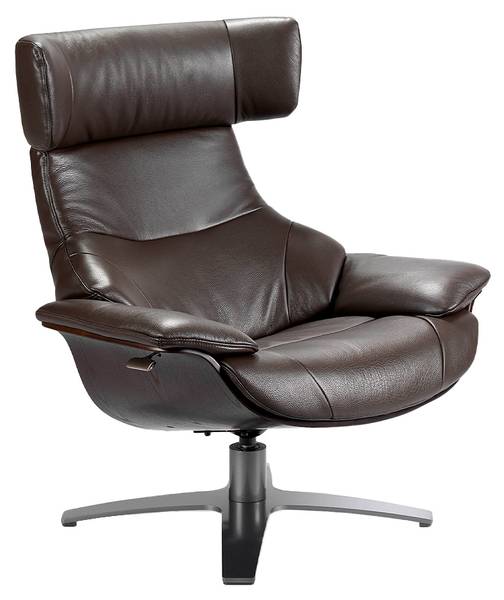 Relax-Drehsessel 5022 Braun - Flachgewebe - Kunstleder - 88 x 105 x 85 cm