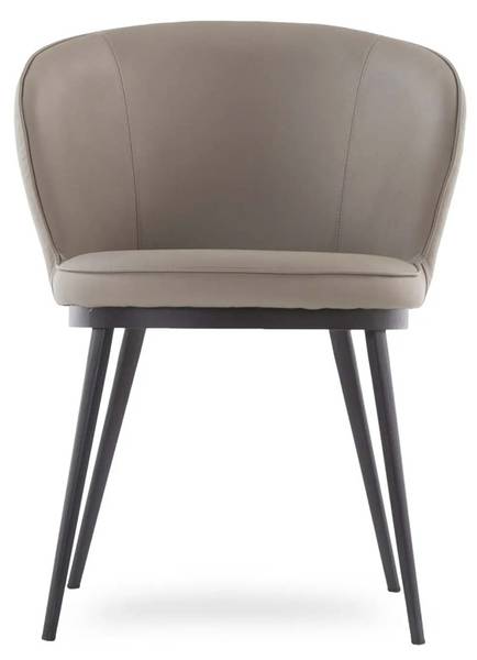 Eetkamerstoel Gain grijs - echt leer - 61 x 82 x 60 cm
