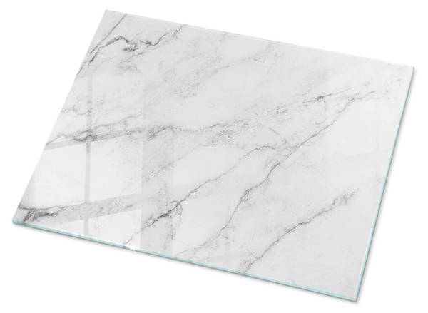 Glasplatte Carrara 80 x 60 cm