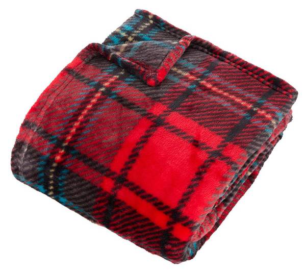 Plaid BRODY Rot - Textil - 130 x 1 x 170 cm