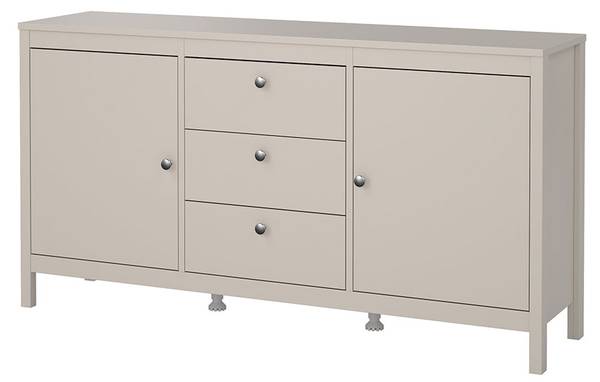 Sideboard Madrid bruin - deels massief hout - 152 x 80 x 39 cm