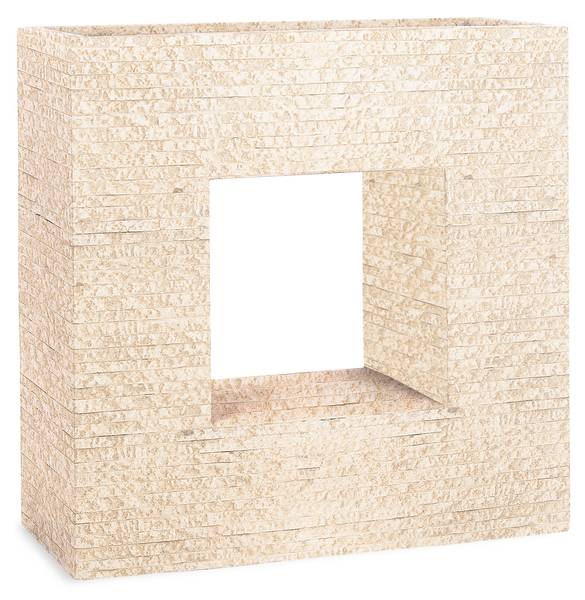 Pflanzkübel VISTA Hochbeet Weiß - Fiberglas - 66 x 66 x 28 cm