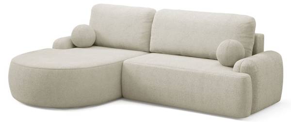 Hoekbank CLEO beige - polyester - 264 x 89 x 172 cm