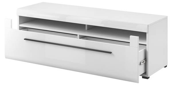Lowboard TURDA-83-67 mit LED Weiß - Breite: 160 cm