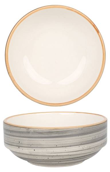 Assiette de service Aura Space 2 él. Gris - Porcelaine - 14 x 2 x 14 cm